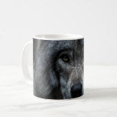 SCHWARZ-BRAUN-WOLF-GEMÄLDE KAFFEETASSE (Vorderseite Links)