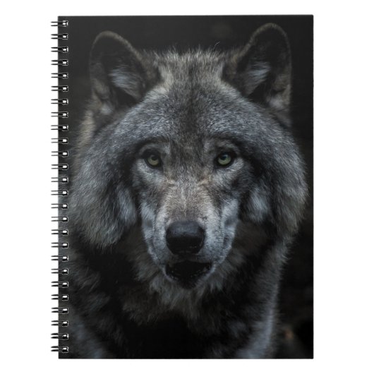 SCHWARZ-BRAUN-WOLF-GEMÄLDE NOTIZBLOCK (Vorderseite)