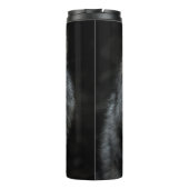 SCHWARZ-BRAUN-WOLF-GEMÄLDE THERMOSBECHER (Rückseite)