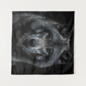 SCHWARZ-BRAUN-WOLF-GEMÄLDE WANDTEPPICH (Vorderseite (Horizontal))