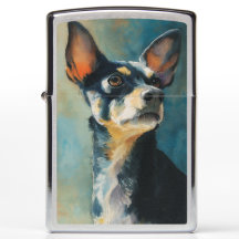 Schwarz-braune Chihuahua-Wasserfarben-Porträt