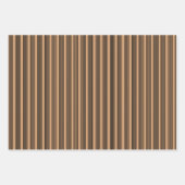 Schwarz-Bräune-Fünf-Streifen-Muster Geschenkpapier Set (Vorderseite 3)