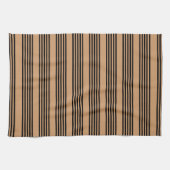 Schwarz-Bräune-Fünf-Streifen-Muster Geschirrtuch (Horizontal)
