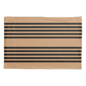 Schwarz-Bräune-Fünf-Streifen-Muster Kissenbezug (Rückseite)