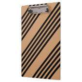 Schwarz-Bräune-Fünf-Streifen-Muster Klemmbrett (Links)