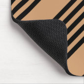 Schwarz-Bräune-Fünf-Streifen-Muster Mousepad (Ecke)