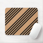 Schwarz-Bräune-Fünf-Streifen-Muster Mousepad (Mit Mouse)
