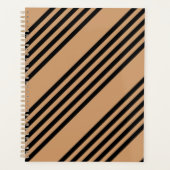 Schwarz-Bräune-Fünf-Streifen-Muster Planer (Vorderseite)