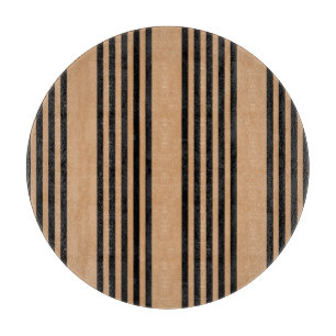 Schwarz-Bräune-Fünf-Streifen-Muster Schneidebrett
