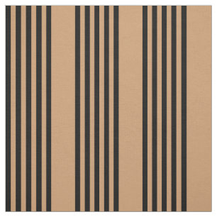 Schwarz-Bräune-Fünf-Streifen-Muster Stoff