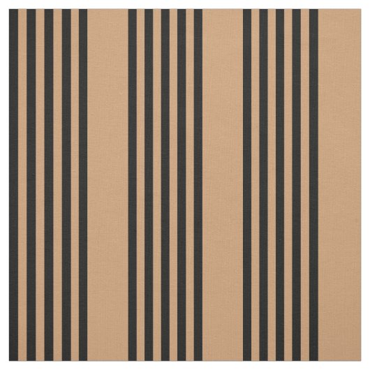 Schwarz-Bräune-Fünf-Streifen-Muster Stoff (Muster)