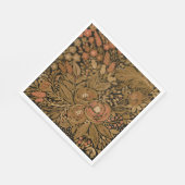 Schwarz-braunes Blumenmuster schwarz, braun Serviette (Ecke)