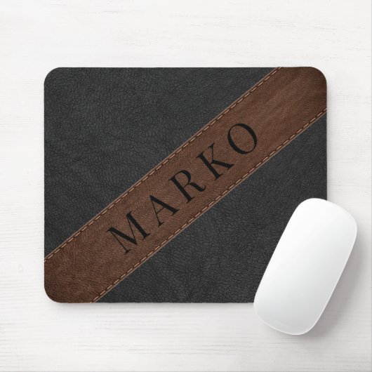 Schwarz-braunes Imitat Mousepad (Mit Mouse)