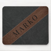 Schwarz-braunes Imitat Mousepad (Vorne)