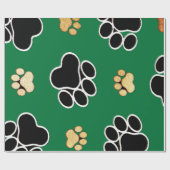 Schwarz-bräunliche Hundekuchen Geschenkpapier (Flach)