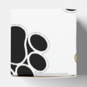 Schwarz-bräunliche Hundekuh, weiß gedruckt Geschenkschachtel (Oben)