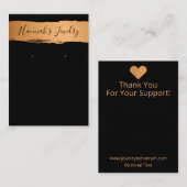 Schwarz-Bronze-Karte und Erdbild Visitenkarte (Vorne/Hinten)