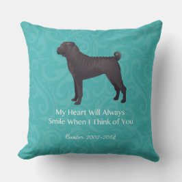 Schwarz-Chinesisch Shar Pei Denken Sie an Sie Desi Kissen