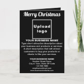 Schwarz | Christmas | Business | geklappte Begrüßu Karte (Vorderseite)