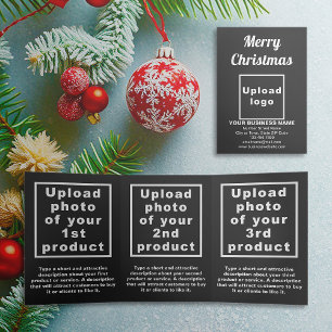 Schwarz Christmas Trifold-Karte Dreifach Gefaltete Karte