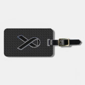 Schwarz-Chrome-Stil-Band-Bewusstsein Gepäckanhänger (Vorderseite horizontal)