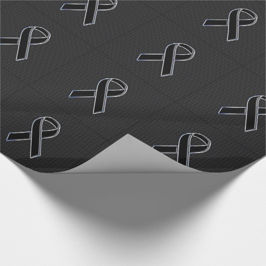 Schwarz-Chrome-Stil-Band-Bewusstsein Geschenkpapier (Ecke)