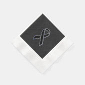 Schwarz-Chrome-Stil-Band-Bewusstsein Serviette (Ecke)