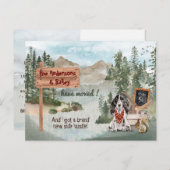 Schwarz Cocker Spaniel - Neue Adresse Ankündigungspostkarte (Vorne/Hinten)