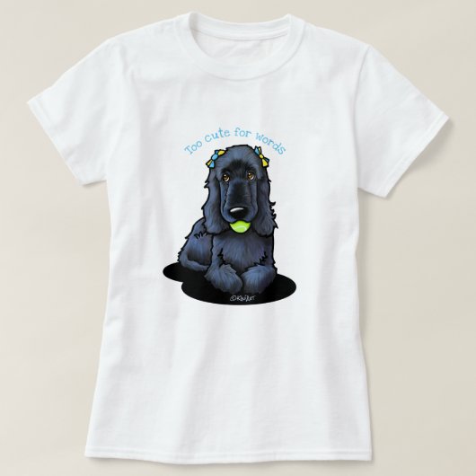 Schwarz Cocker Spaniel T-Shirt (Design vorne)