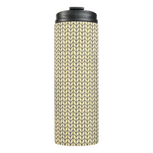 SCHWARZ CREAM STRICKEN Thermobecher Thermosbecher