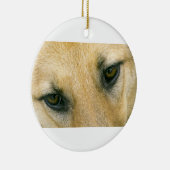 Schwarz-Creme-Augen Keramik Ornament (Rechts)