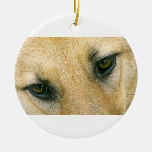 Schwarz-Creme-Augen Keramik Ornament (Vorne)