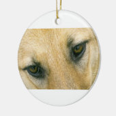 Schwarz-Creme-Augen Keramik Ornament (Links)