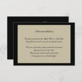 Schwarz-Creme-Blütenbeilage Begleitkarte (Vorne/Hinten)