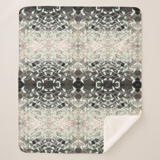 Schwarz-Creme-Streifen Sherpadecke (Vorderseite)