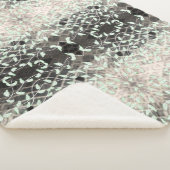 Schwarz-Creme-Streifen Sherpadecke (3/4)