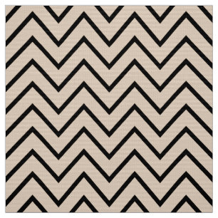 Schwarz-cremefarbene Chevron-Bezugsstoff Stoff