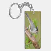 Schwarz-Crested-Titmouse Schlüsselanhänger (Vorderseite links)