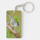 Schwarz-Crested-Titmouse Schlüsselanhänger (Rückseite)