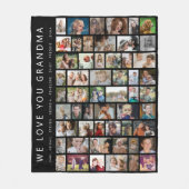 Schwarz Custom 54 FotoCollage Fleecedecke (Vorderseite)