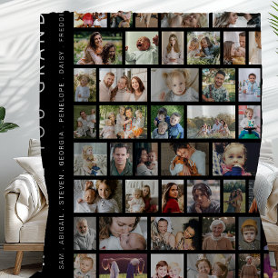 Schwarz Custom 54 FotoCollage Fleecedecke