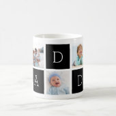 Schwarz | Custom Daddy 5 Foto Collage Kaffeetasse (Mittel)