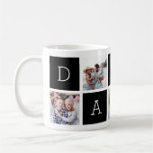 Schwarz | Custom Daddy 5 Foto Collage Kaffeetasse (Links)
