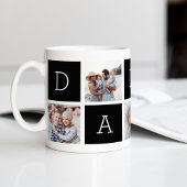 Schwarz | Custom Daddy 5 Foto Collage Kaffeetasse