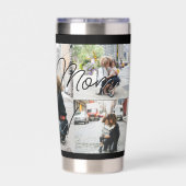 Schwarz Custom Five Foto Collage Beste Mama für al Thermobecher (Rückseite)