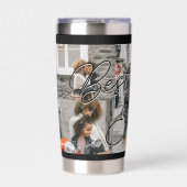 Schwarz Custom Five Foto Collage Beste Mama für al Thermobecher (Vorderseite)