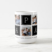 Schwarz | Custom Papaw 5 Foto Colorblock Collage Kaffeetasse (Mittel)