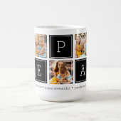 Schwarz | Custom Pepaw 5 Foto Colorblock Collage Kaffeetasse (Mittel)