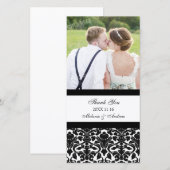 Schwarz Danke, dass du Foto Cards hochzimmert Dankeskarte (Vorne/Hinten)