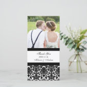 Schwarz Danke, dass du Foto Cards hochzimmert Dankeskarte (Stehend Vorderseite)